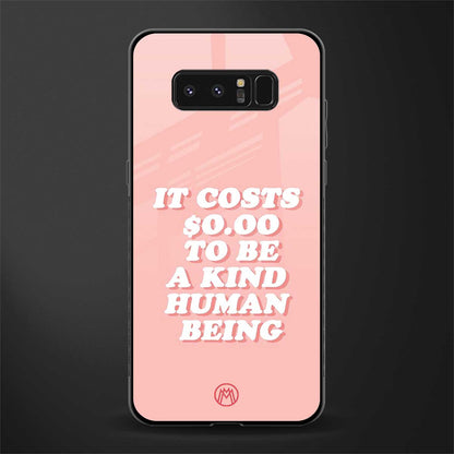 be a kind human being glass case for samsung galaxy note 8 image