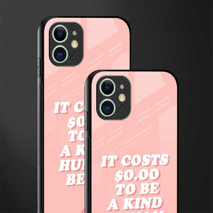 be a kind human being glass case for iphone 12 mini image-2