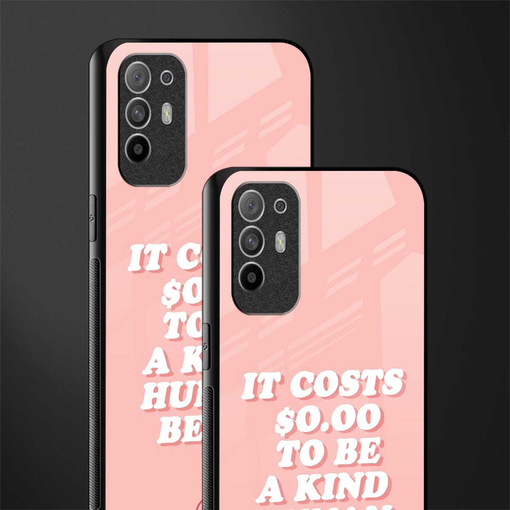 be a kind human being glass case for oppo f19 pro plus image-2