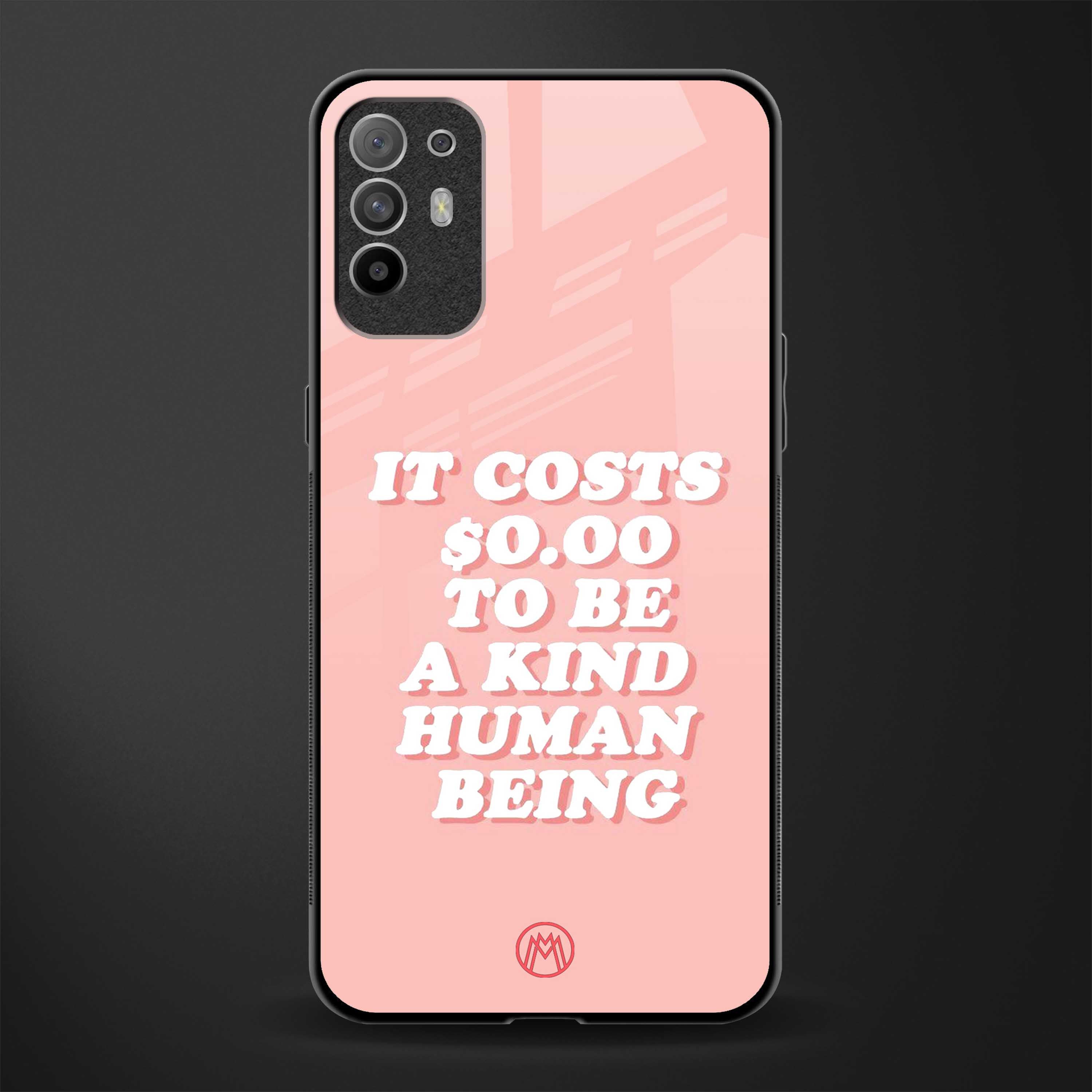 be a kind human being glass case for oppo f19 pro plus image