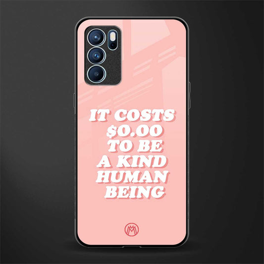 be a kind human being glass case for oppo reno6 pro 5g image
