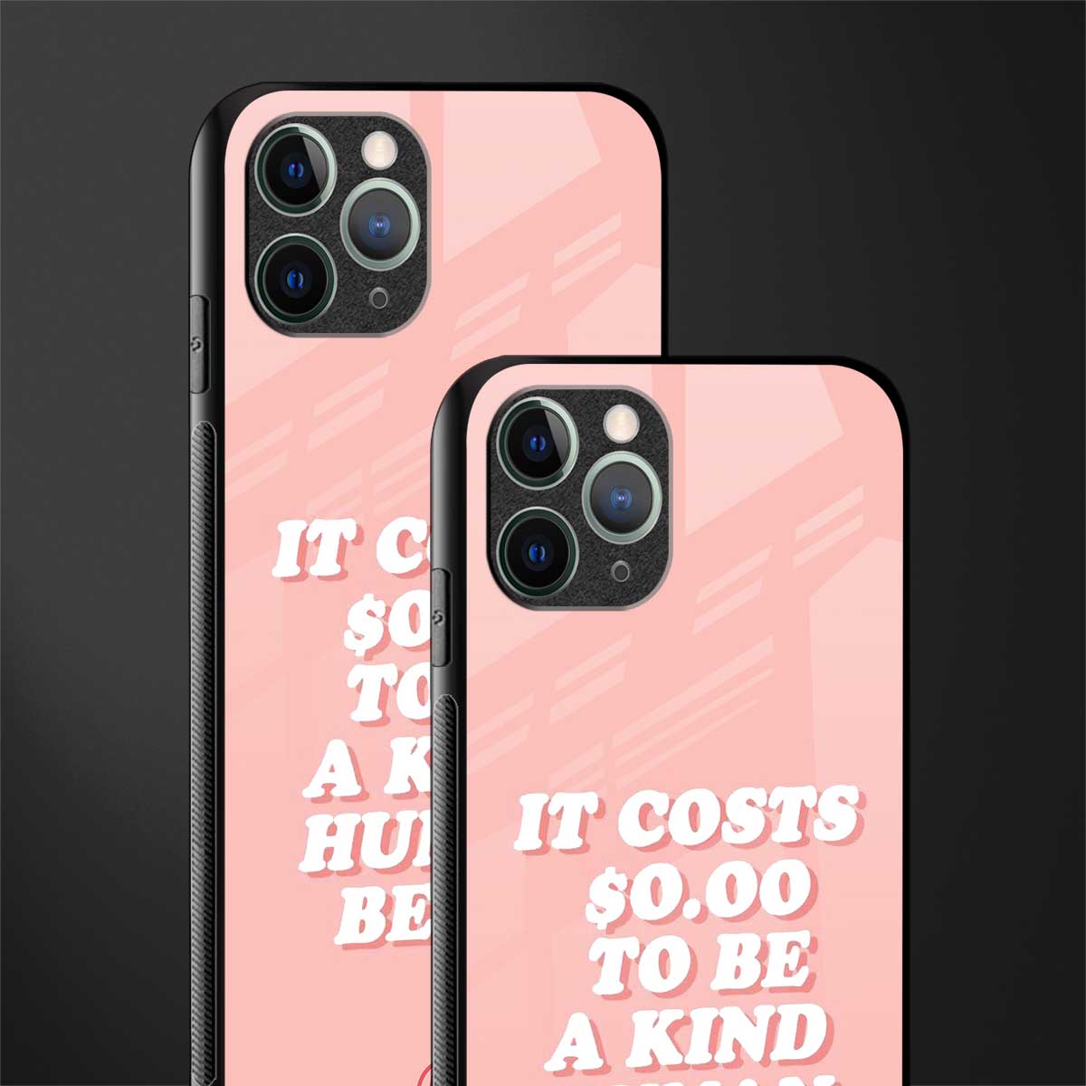 be a kind human being glass case for iphone 11 pro image-2