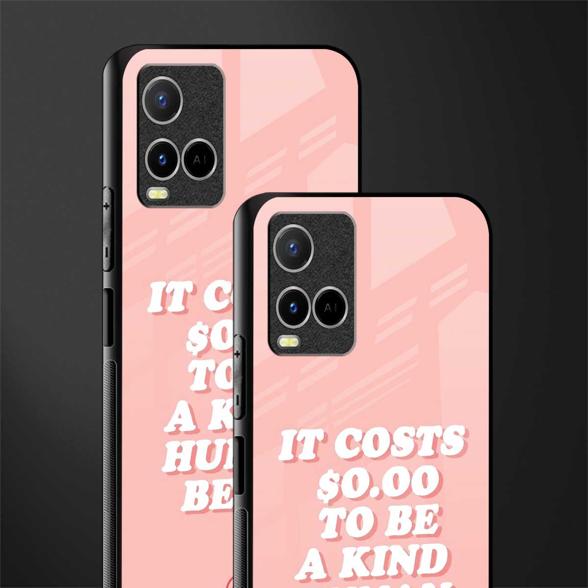 be a kind human being glass case for vivo y21 image-2