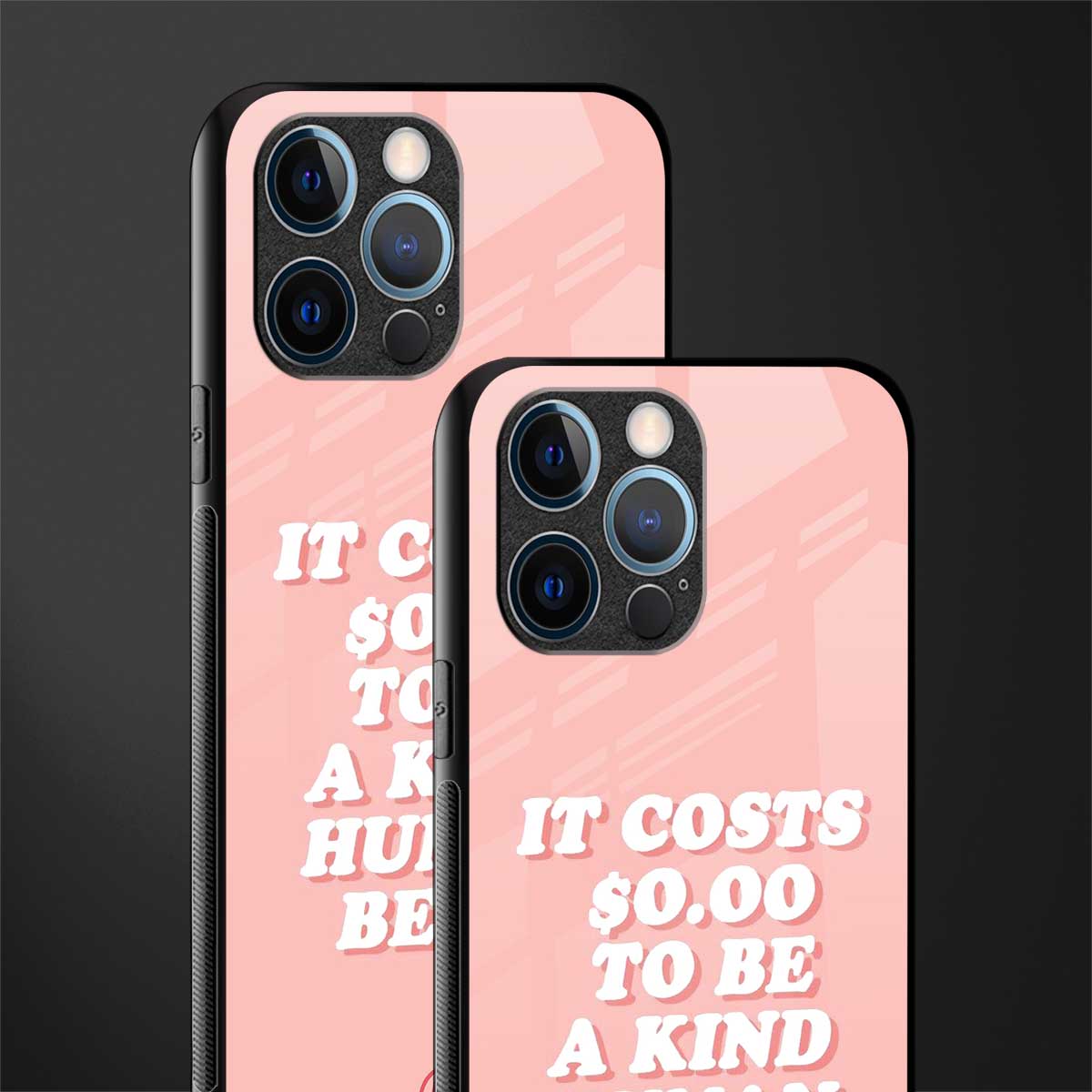 be a kind human being glass case for iphone 12 pro image-2