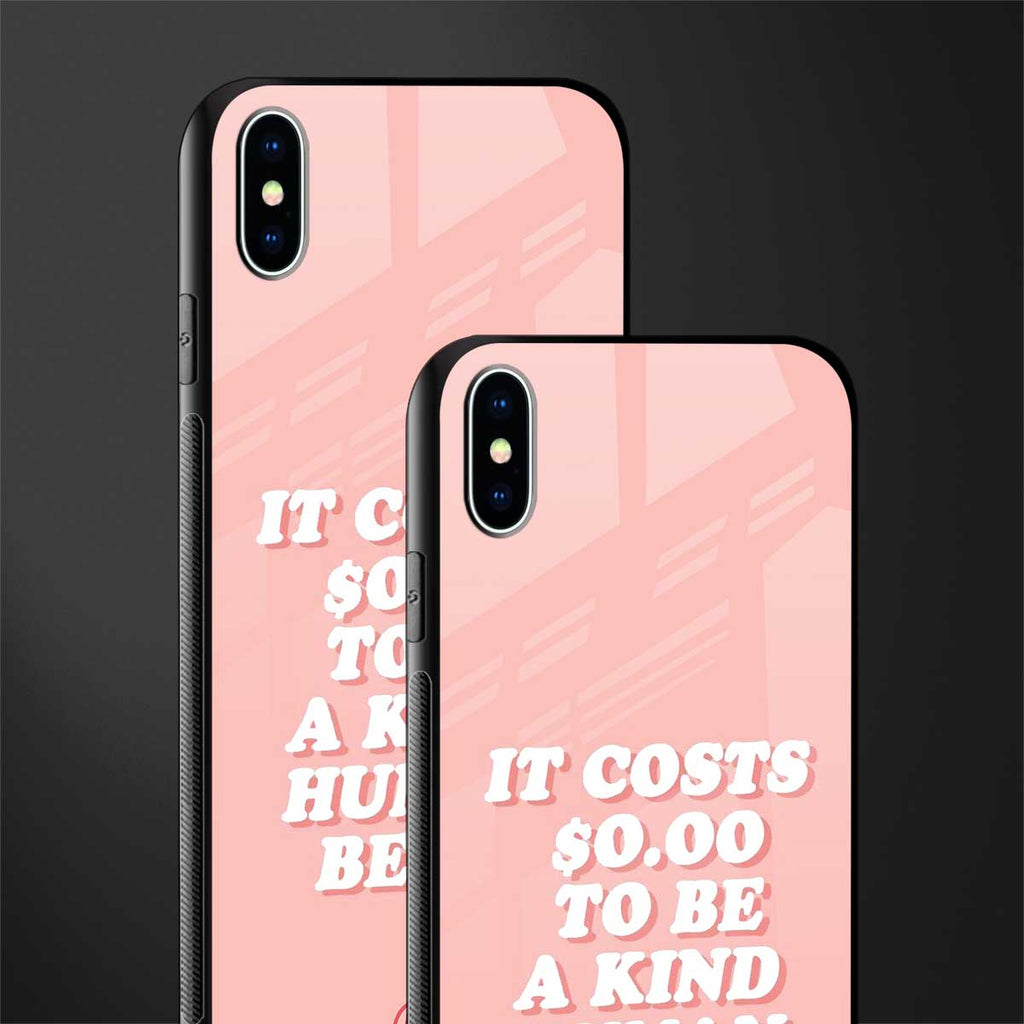 be a kind human being glass case for iphone xs max image-2