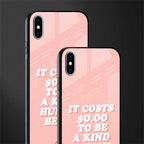 be a kind human being glass case for iphone xs max image-2