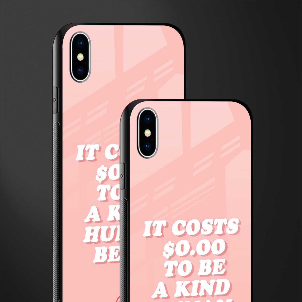 be a kind human being glass case for iphone xs max image-2