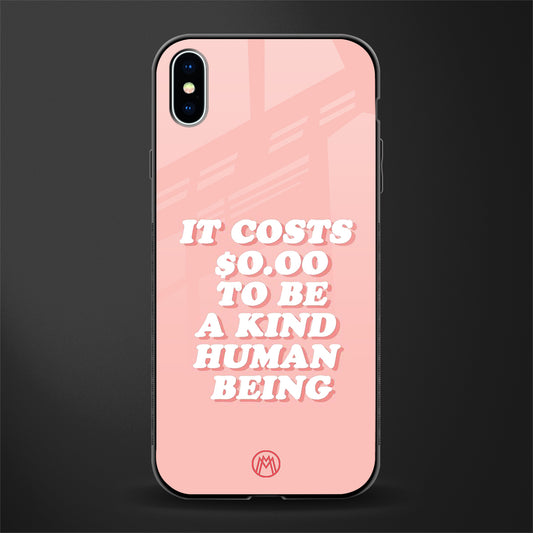 be a kind human being glass case for iphone xs max image