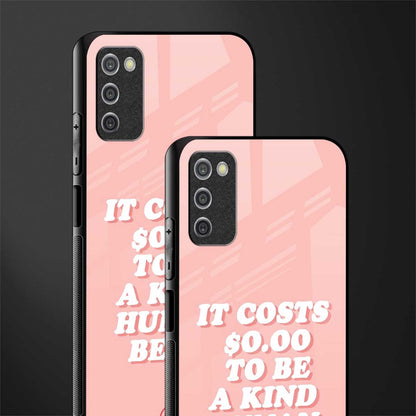 be a kind human being glass case for samsung galaxy a03s image-2