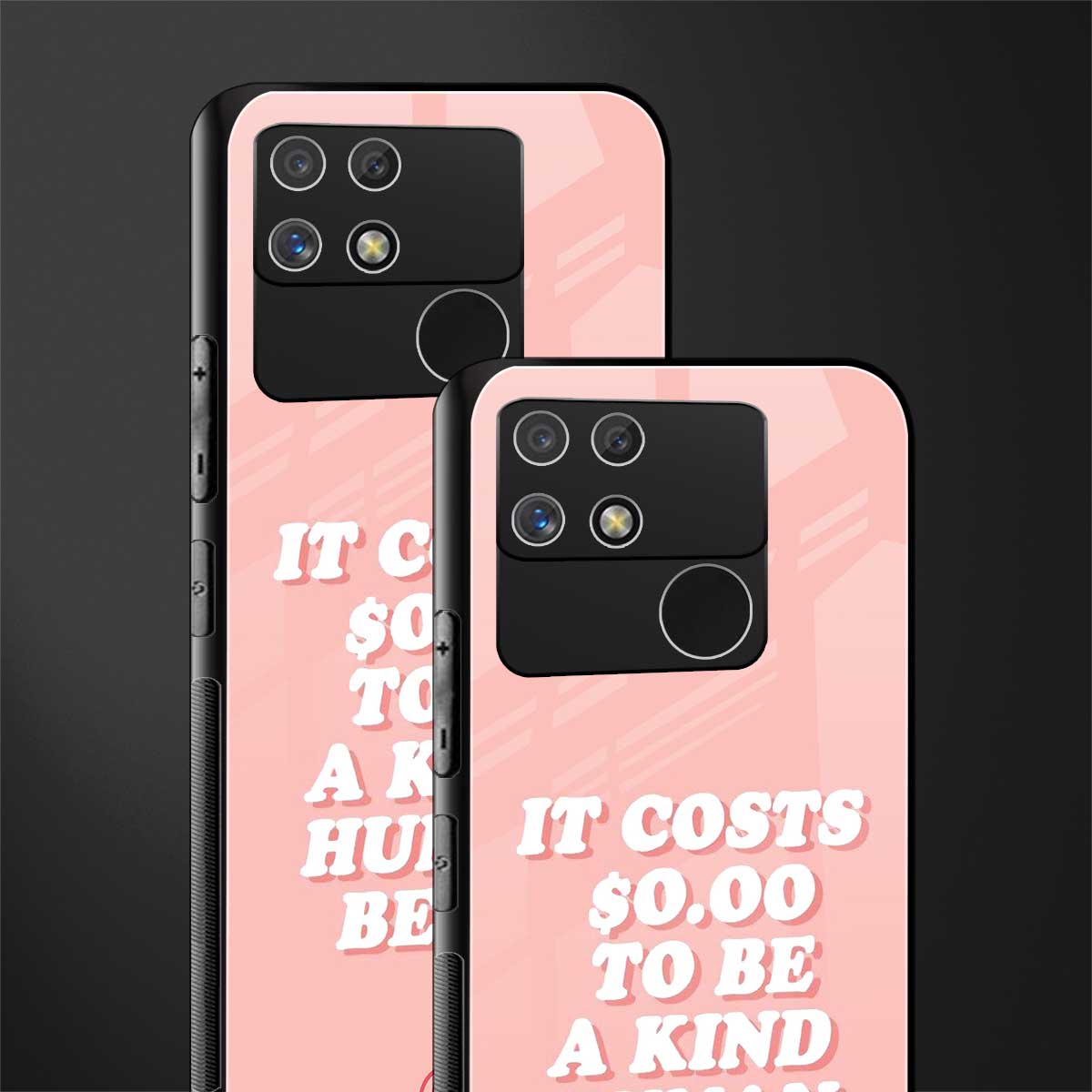 be a kind human being back phone cover | glass case for realme narzo 50a