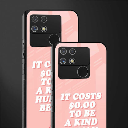 be a kind human being back phone cover | glass case for realme narzo 50a