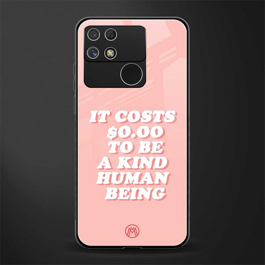 be a kind human being back phone cover | glass case for realme narzo 50a