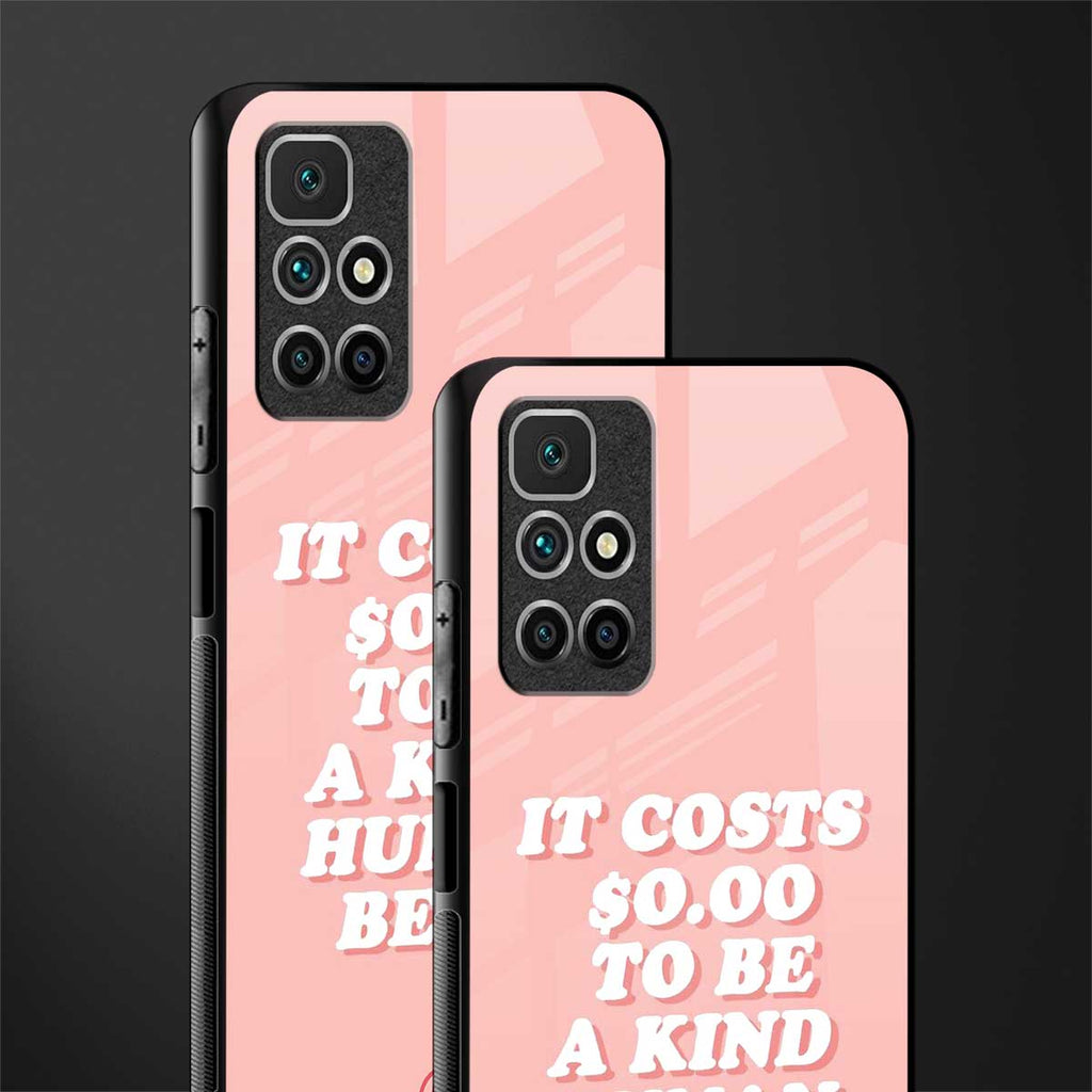 be a kind human being glass case for redmi 10 prime image-2