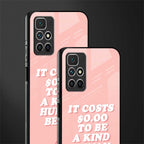 be a kind human being glass case for redmi 10 prime image-2
