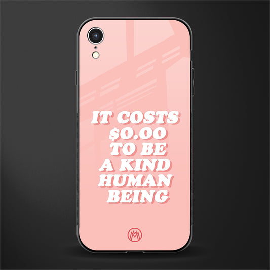 be a kind human being glass case for iphone xr image