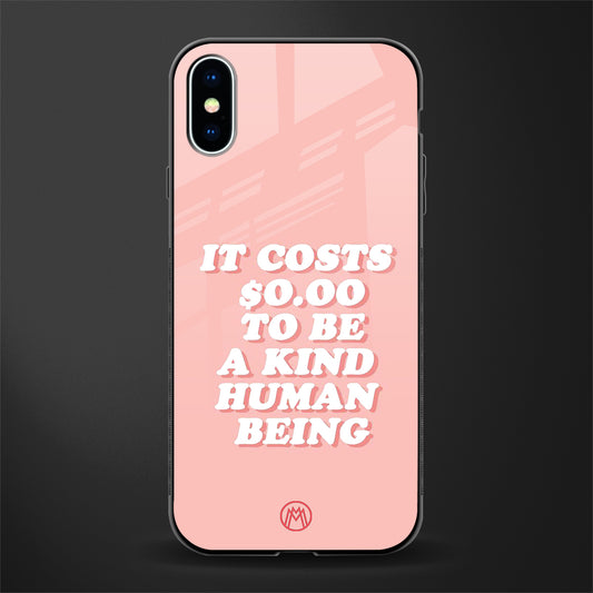be a kind human being glass case for iphone xs image