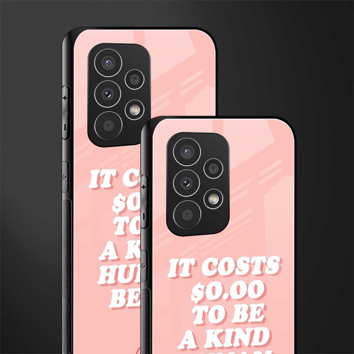 be a kind human being back phone cover | glass case for samsung galaxy a73 5g