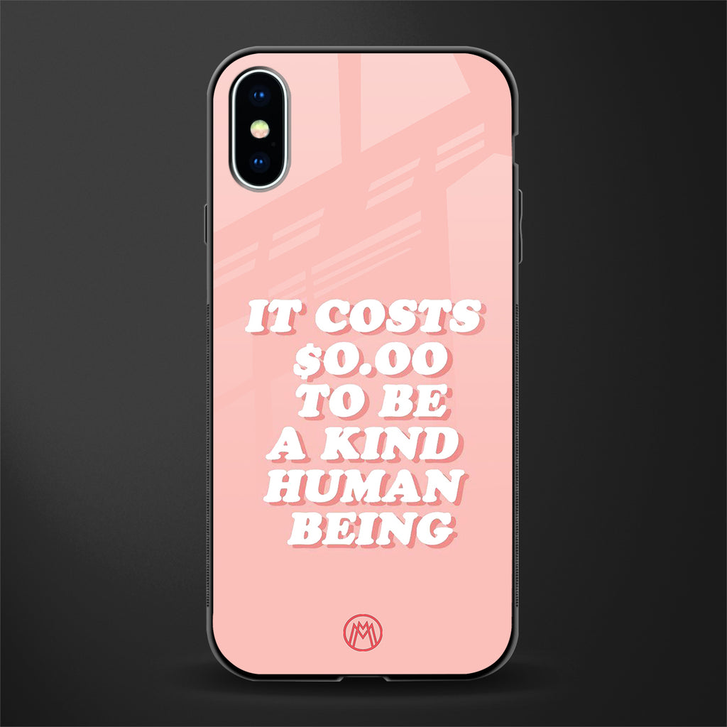 be a kind human being glass case for iphone x image
