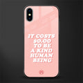 be a kind human being glass case for iphone x image