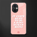 be a kind human being back phone cover | glass case for oppo f21 pro 5g