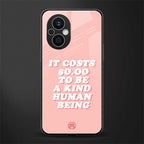 be a kind human being back phone cover | glass case for oppo f21 pro 5g