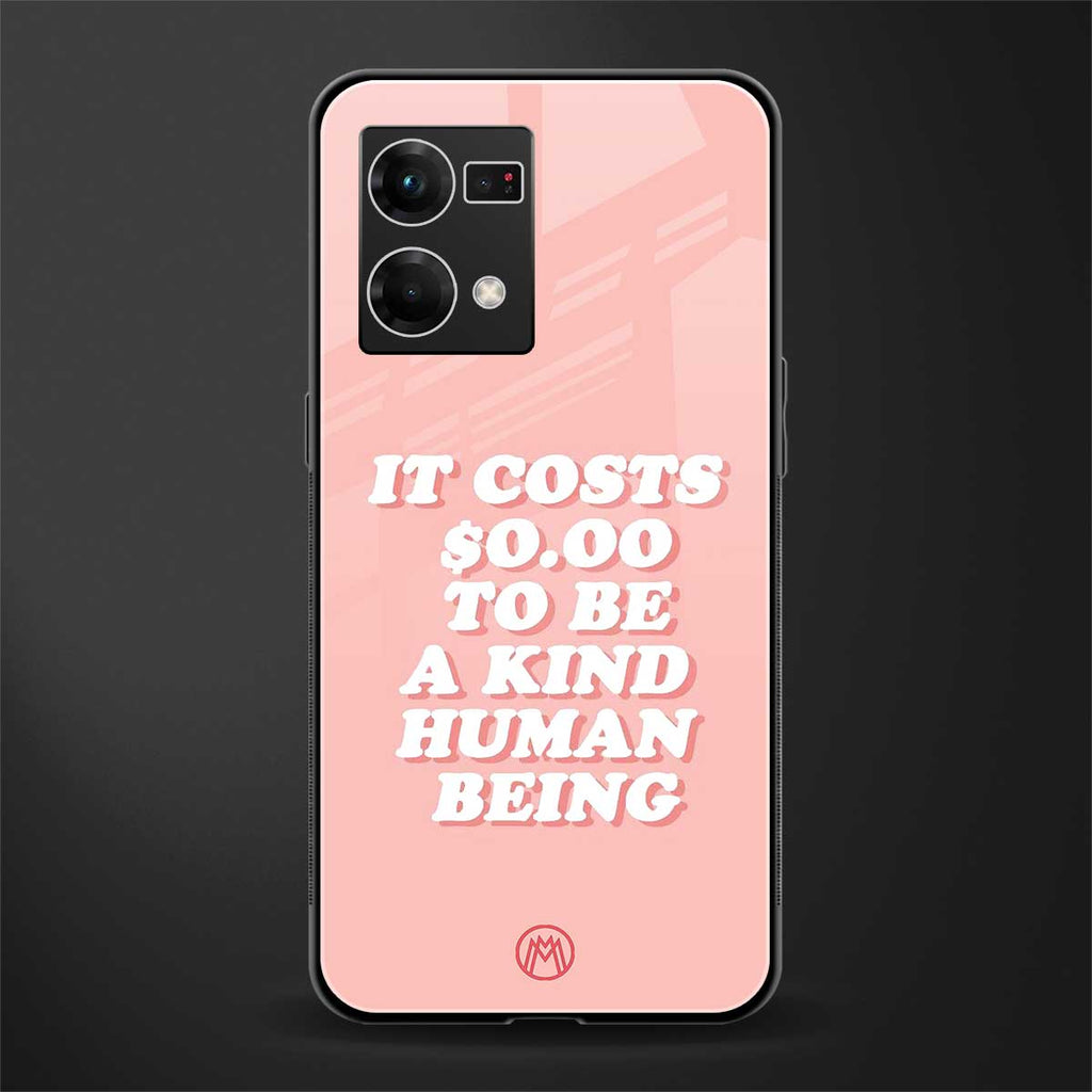 be a kind human being back phone cover | glass case for oppo f21 pro 4g