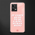 be a kind human being back phone cover | glass case for oppo f21 pro 4g