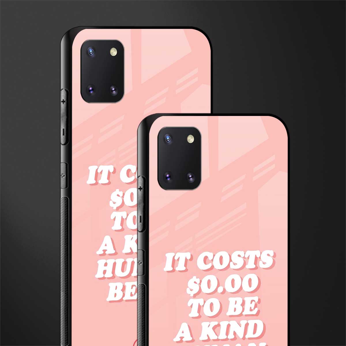 be a kind human being glass case for samsung a81 image-2
