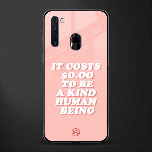 be a kind human being glass case for samsung a21 image