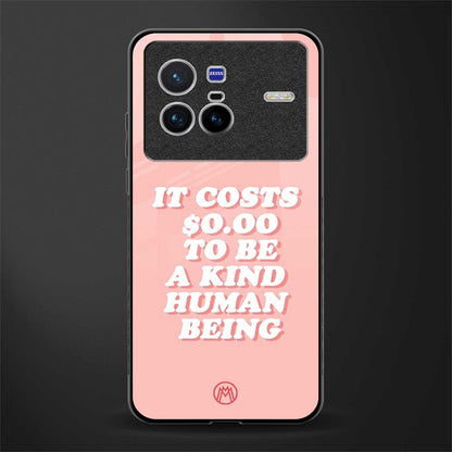 be a kind human being glass case for vivo x80 image