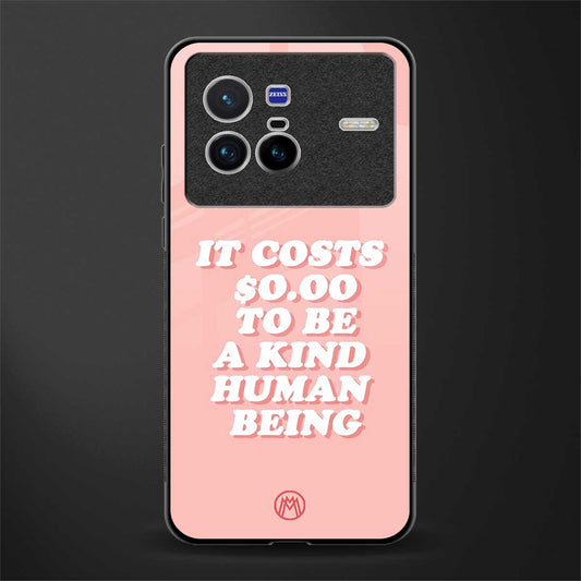 be a kind human being glass case for vivo x80 image