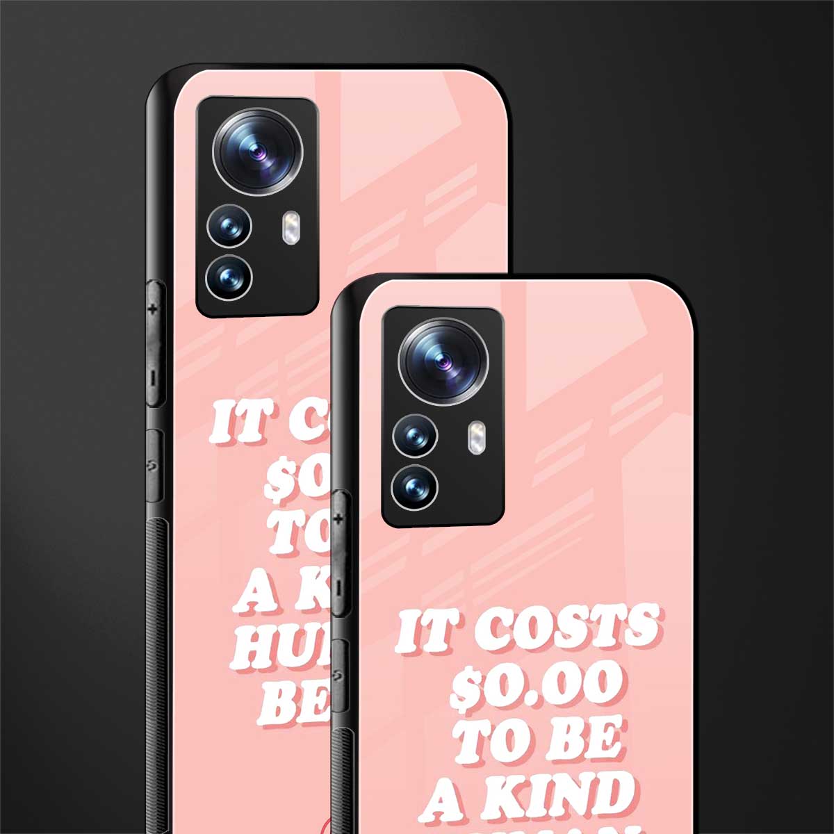 be a kind human being back phone cover | glass case for xiaomi 12 pro