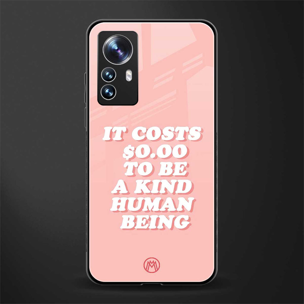 be a kind human being back phone cover | glass case for xiaomi 12 pro