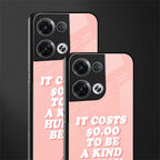 be a kind human being back phone cover | glass case for oppo reno 8