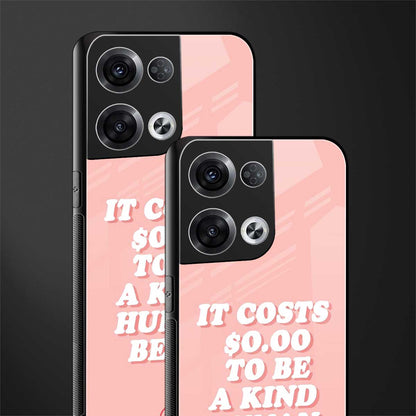 be a kind human being back phone cover | glass case for oppo reno 8