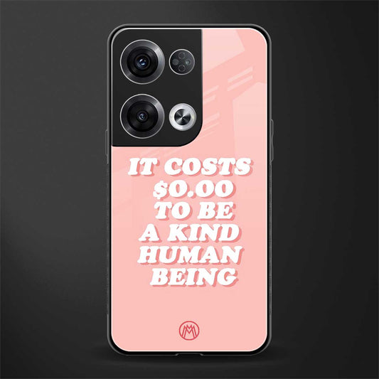 be a kind human being back phone cover | glass case for oppo reno 8 pro