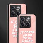 be a kind human being back phone cover | glass case for oneplus 10t
