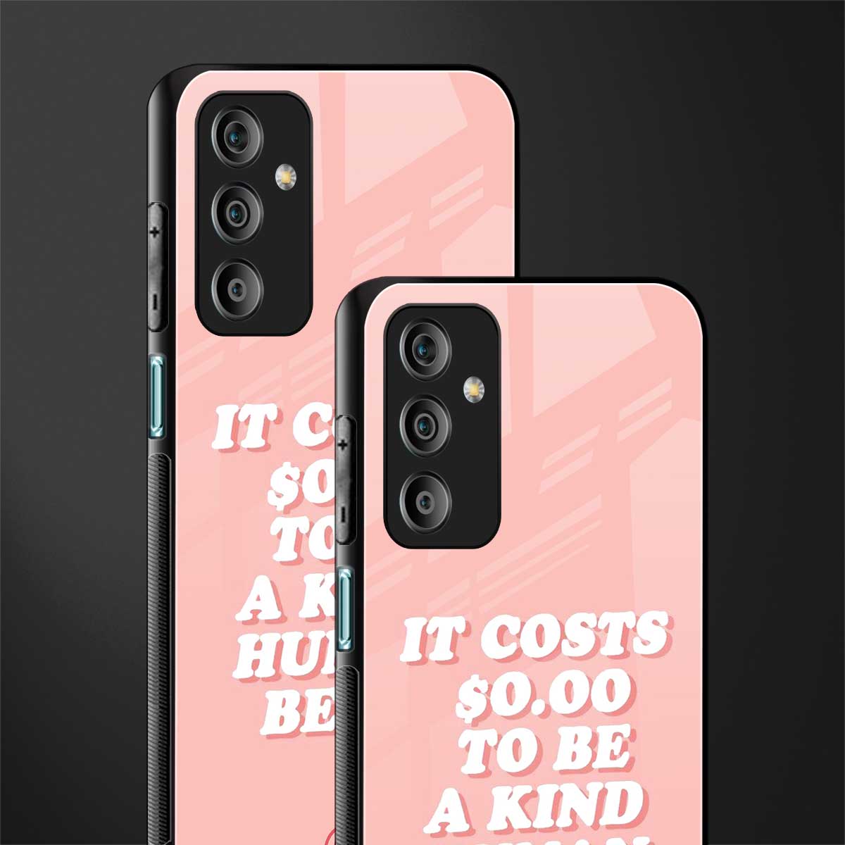 be a kind human being back phone cover | glass case for samsung galaxy f23 5g