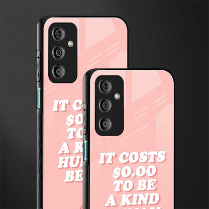 be a kind human being back phone cover | glass case for samsung galaxy f23 5g