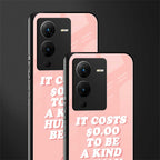 be a kind human being back phone cover | glass case for vivo v25 pro 5g