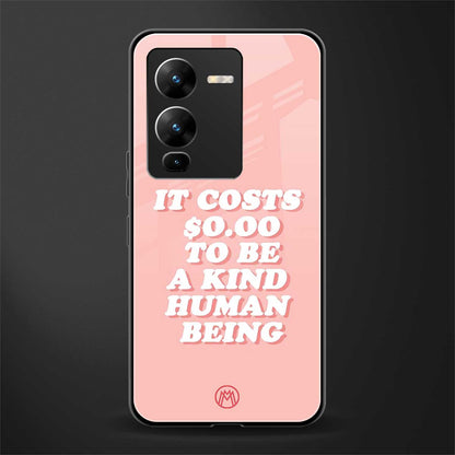 be a kind human being back phone cover | glass case for vivo v25 pro 5g