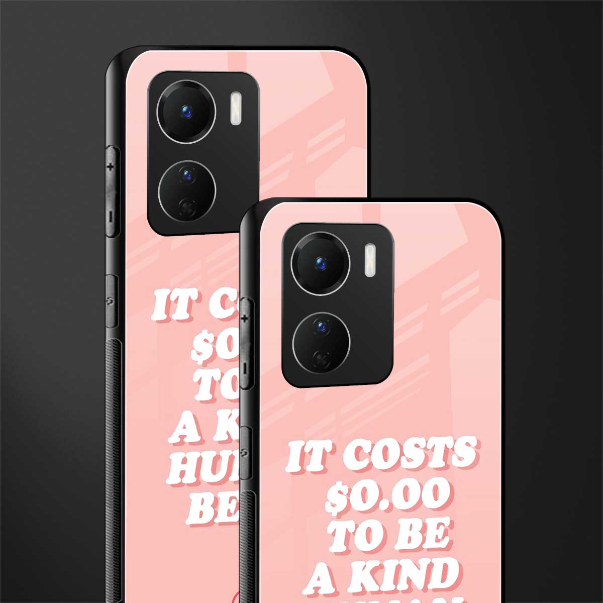 be a kind human being back phone cover | glass case for vivo y16