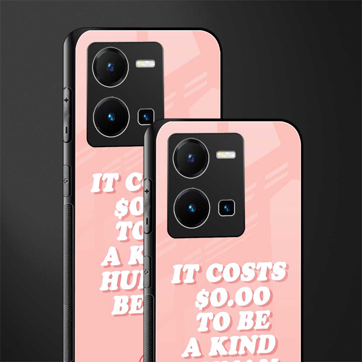 be a kind human being back phone cover | glass case for vivo y35 4g
