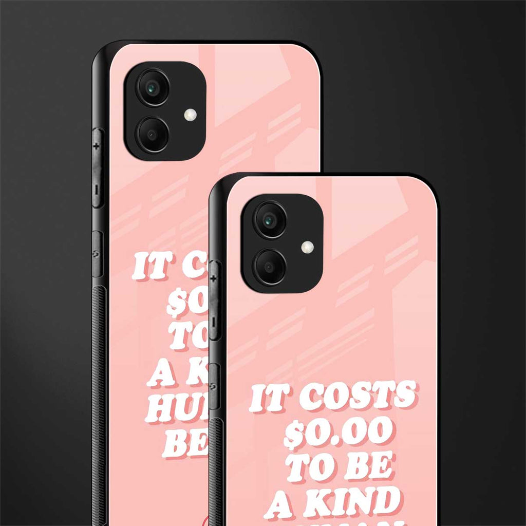 be a kind human being back phone cover | glass case for samsung galaxy a04