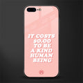 be a kind human being glass case for iphone 7 plus image