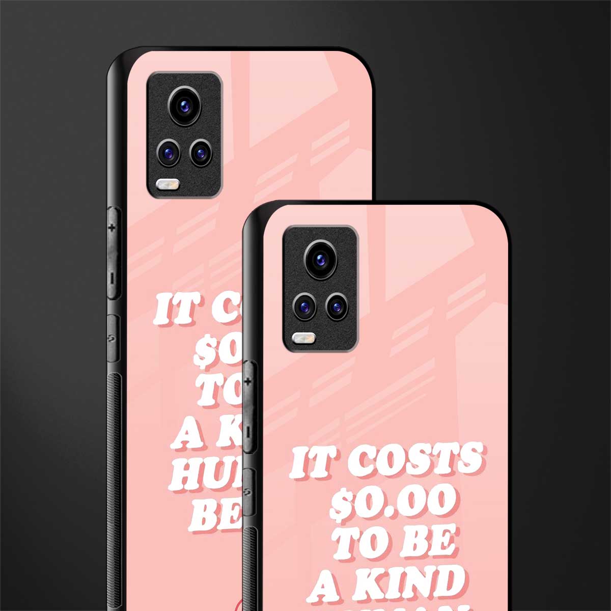 be a kind human being back phone cover | glass case for vivo v21e 4g