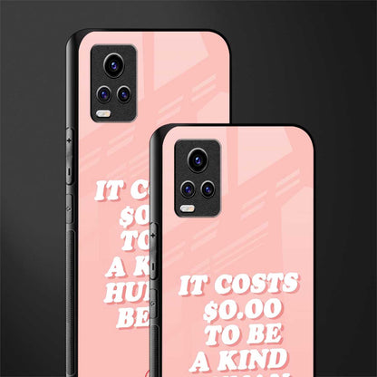 be a kind human being back phone cover | glass case for vivo v21e 4g