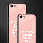 be a kind human being glass case for iphone se 2020 image-2