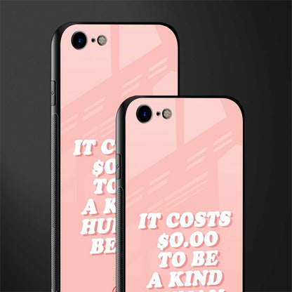 be a kind human being glass case for iphone se 2020 image-2
