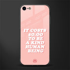 be a kind human being glass case for iphone se 2020 image